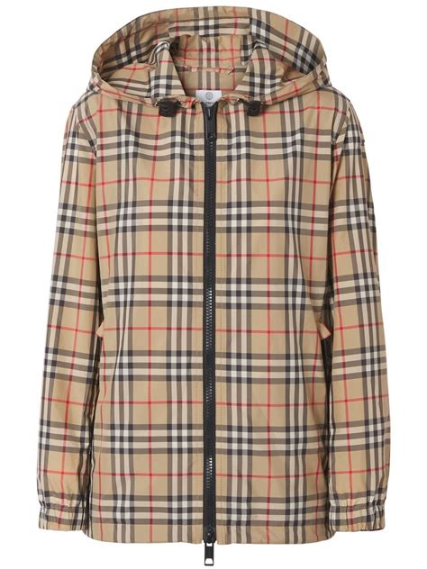 burberry check hooded jacket|Burberry hooded jacket women's.